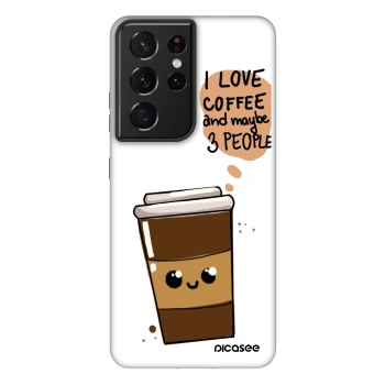 Picasee Fashion Case za Samsung Galaxy S21 Ultra 5G G998B - Cute coffee