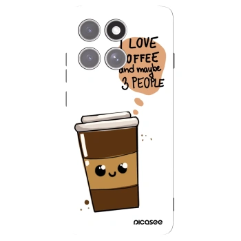 Picasee crna silikonska maskica za Motorola Edge 60 Pro - Cute coffee