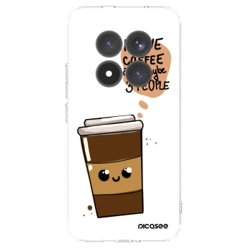 Picasee silikonska prozirna maskica za Xiaomi Redmi Note 15 Pro+ - Cute coffee