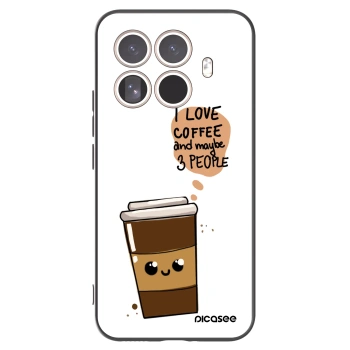 Picasee crna silikonska maskica za Xiaomi 15T Pro - Cute coffee