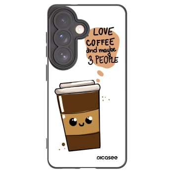 Picasee crna silikonska maskica za Samsung Galaxy S26 - Cute coffee