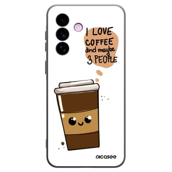 Picasee crna silikonska maskica za Samsung Galaxy A57 5G - Cute coffee