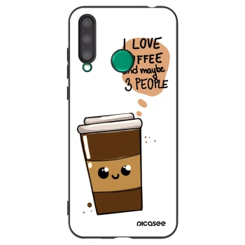 Picasee crna silikonska maskica za Honor 20 Lite - Cute coffee
