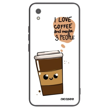 Picasee crna silikonska maskica za Xiaomi Redmi 7A - Cute coffee