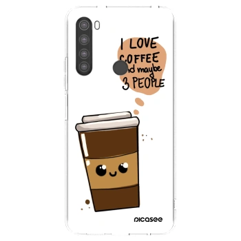 Picasee silikonska prozirna maskica za Xiaomi Redmi Note 8 - Cute coffee