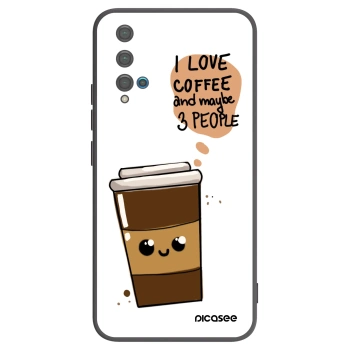 Picasee crna silikonska maskica za Huawei Nova 5T - Cute coffee