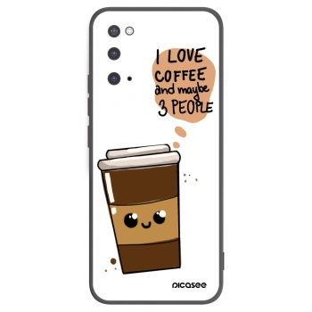Picasee crna silikonska maskica za Samsung Galaxy S20 G980F - Cute coffee