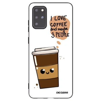 Picasee crna silikonska maskica za Samsung Galaxy S20+ G985F - Cute coffee