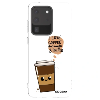 Picasee silikonska prozirna maskica za Samsung Galaxy S20 Ultra 5G G988F - Cute coffee