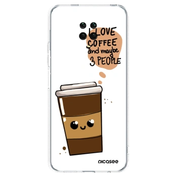Picasee silikonska prozirna maskica za Xiaomi Redmi Note 9 Pro - Cute coffee