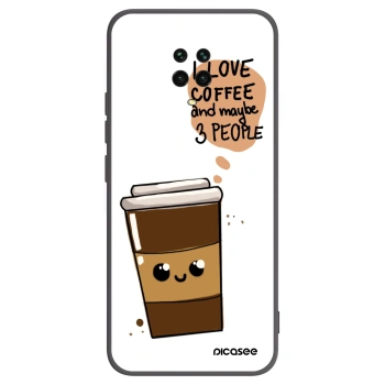 Picasee crna silikonska maskica za Xiaomi Redmi Note 9 Pro - Cute coffee