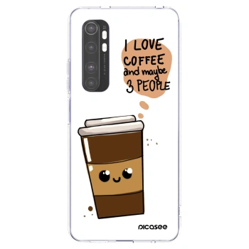 Picasee silikonska prozirna maskica za Xiaomi Mi Note 10 Lite - Cute coffee