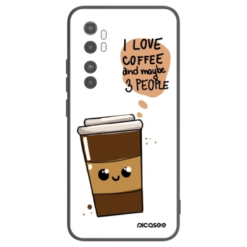 Picasee crna silikonska maskica za Xiaomi Mi Note 10 Lite - Cute coffee