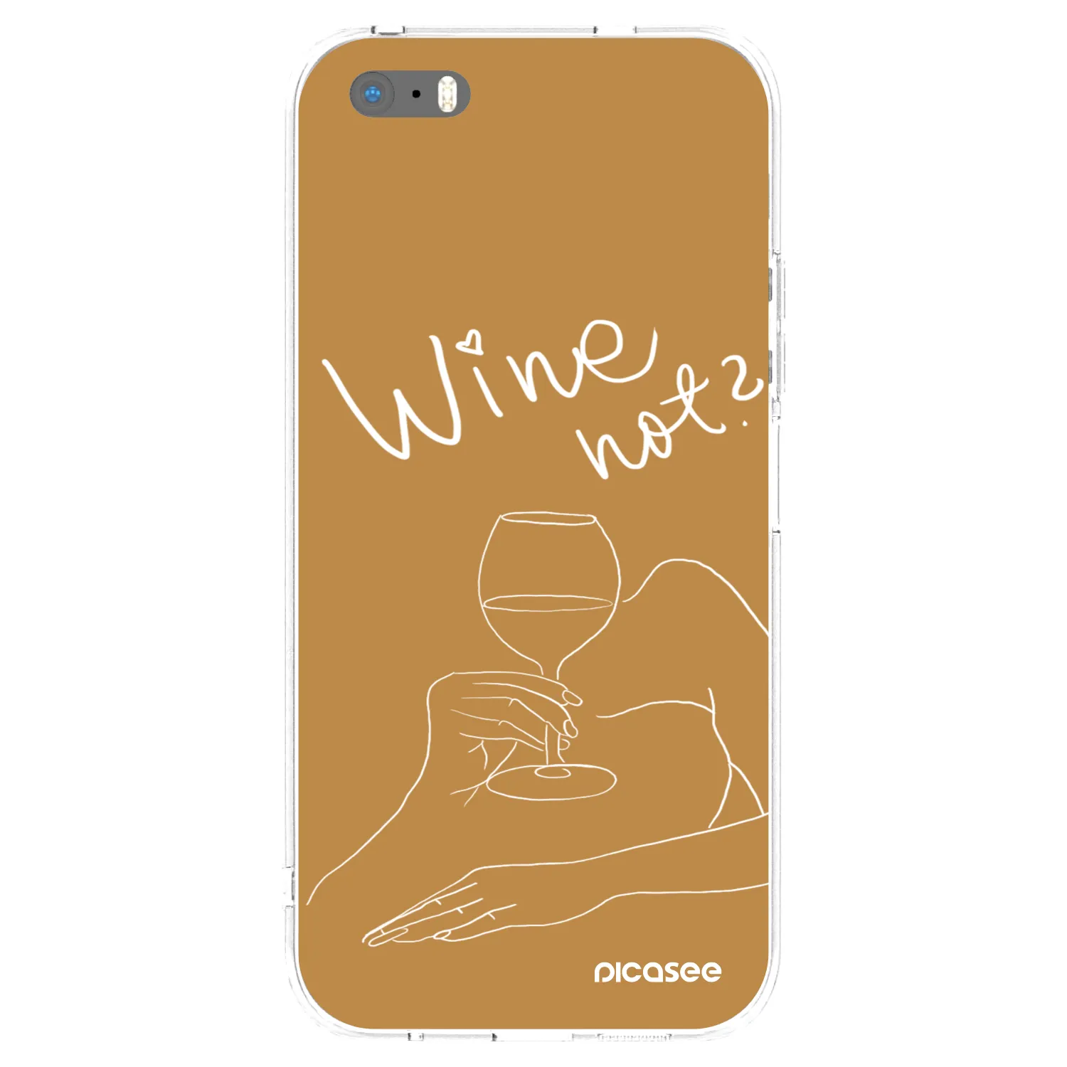 Picasee silikonska prozirna maskica za Apple iPhone 5/5S/SE - Wine not