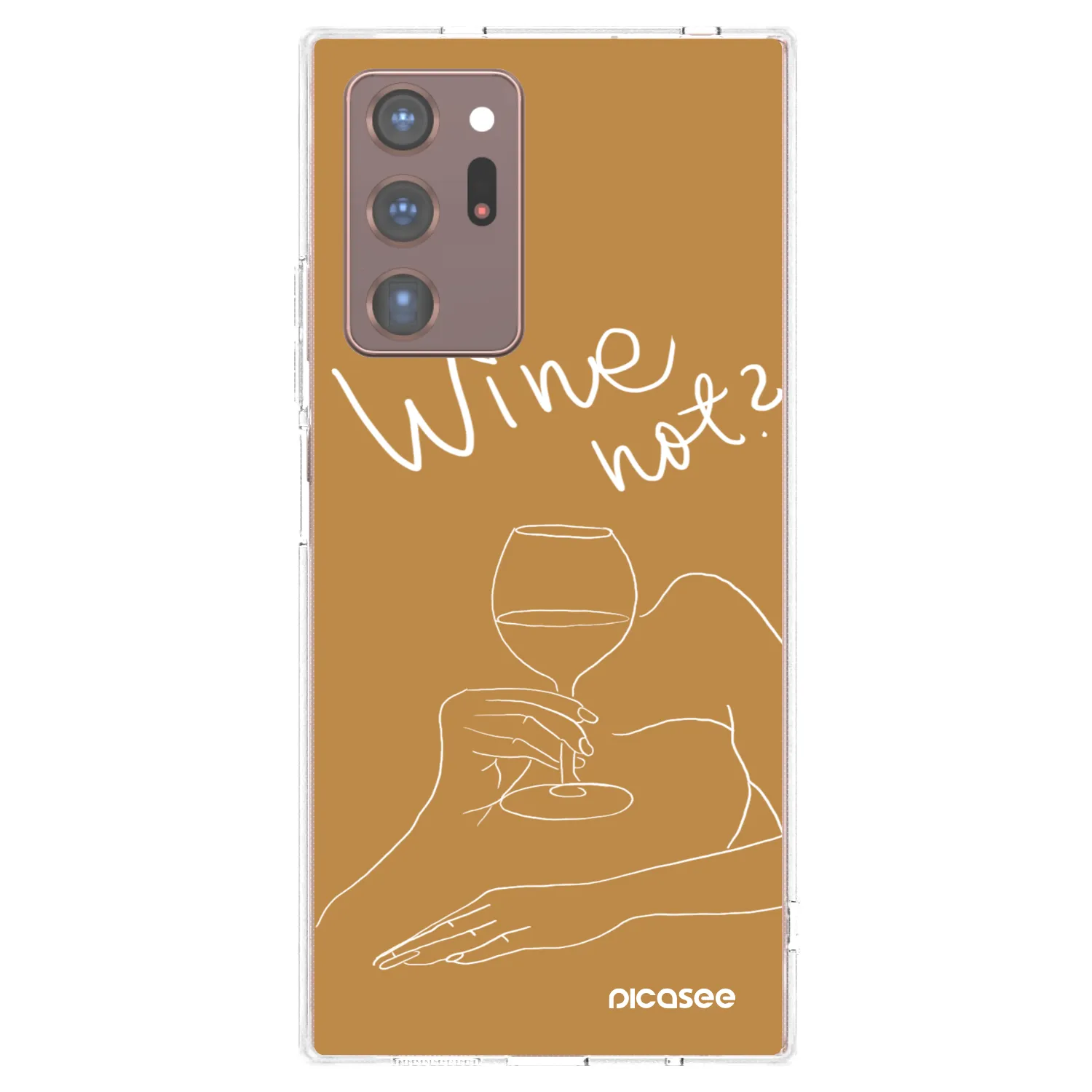 Picasee silikonska prozirna maskica za Samsung Galaxy Note 20 Ultra - Wine not