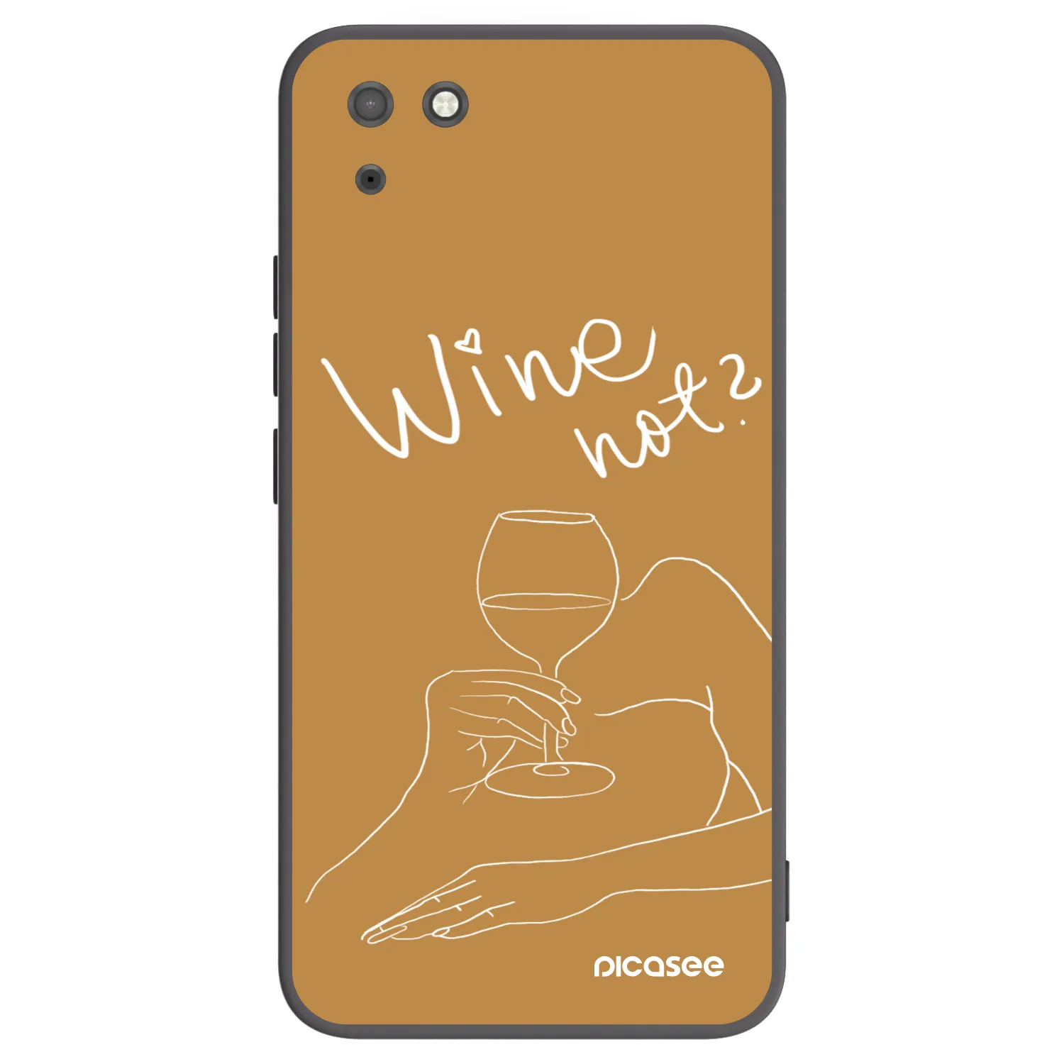 Picasee crna silikonska maskica za Huawei Y5P - Wine not