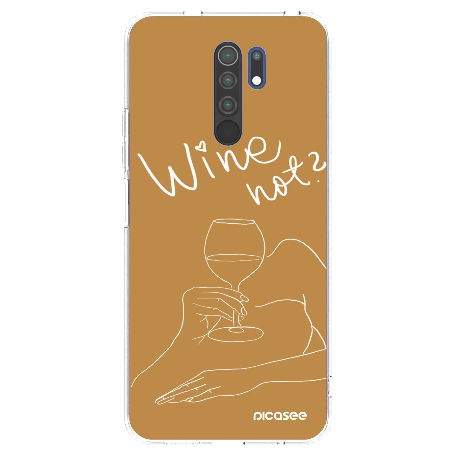 Picasee silikonska prozirna maskica za Xiaomi Redmi 9 - Wine not