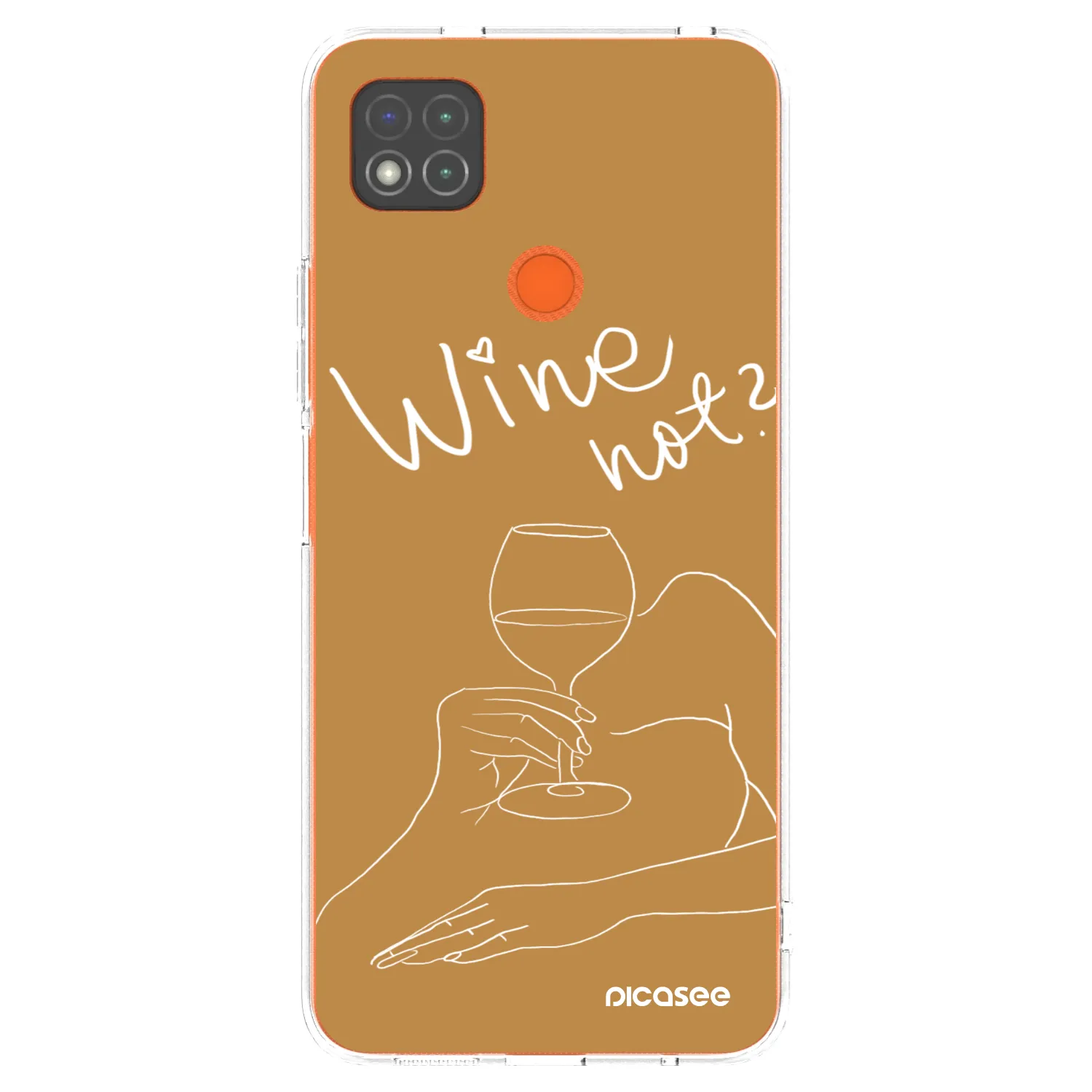 Picasee silikonska prozirna maskica za Xiaomi Redmi 9C - Wine not