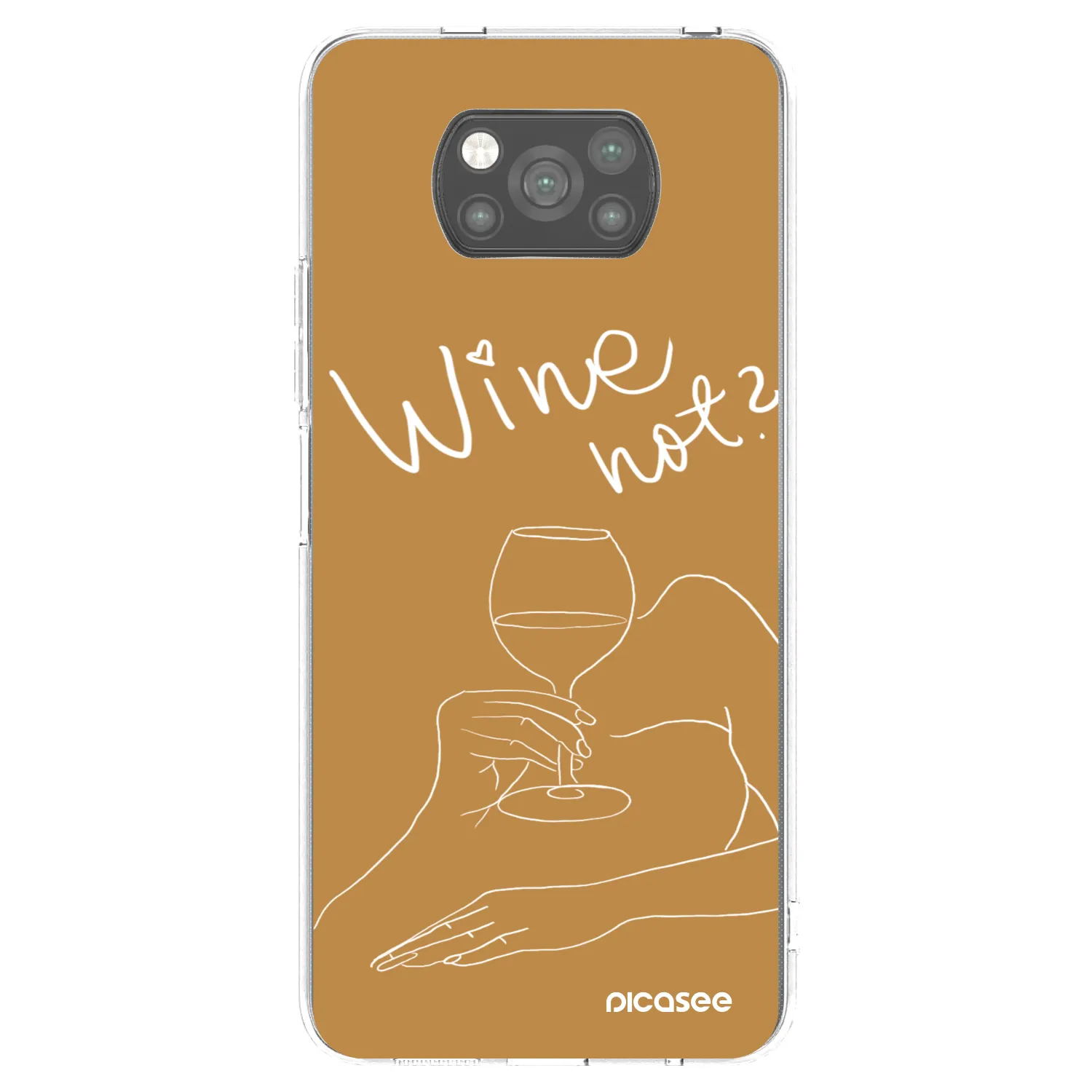 Picasee crna silikonska maskica za Xiaomi Poco X3 - Wine not