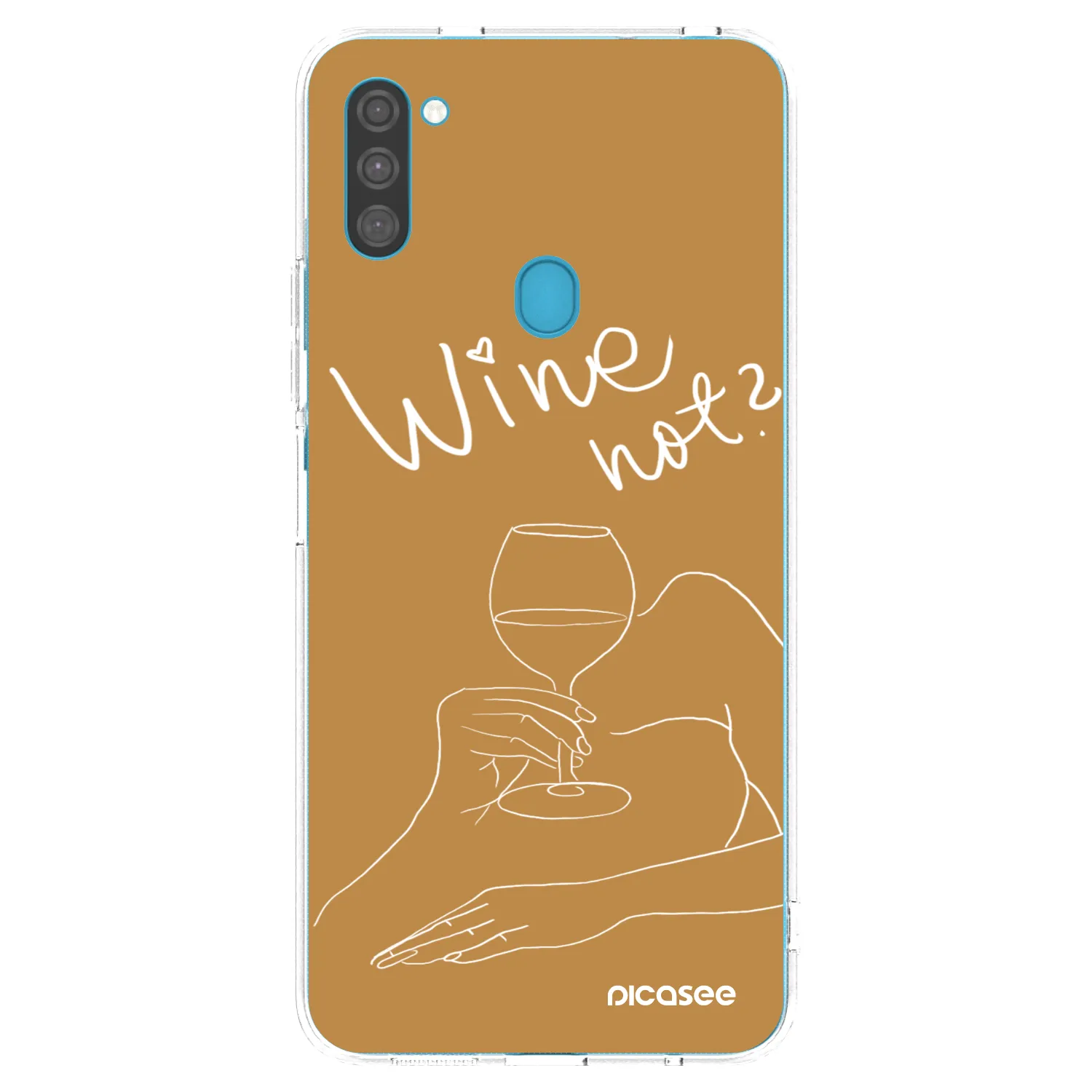 Picasee silikonska prozirna maskica za Samsung Galaxy M11 - Wine not