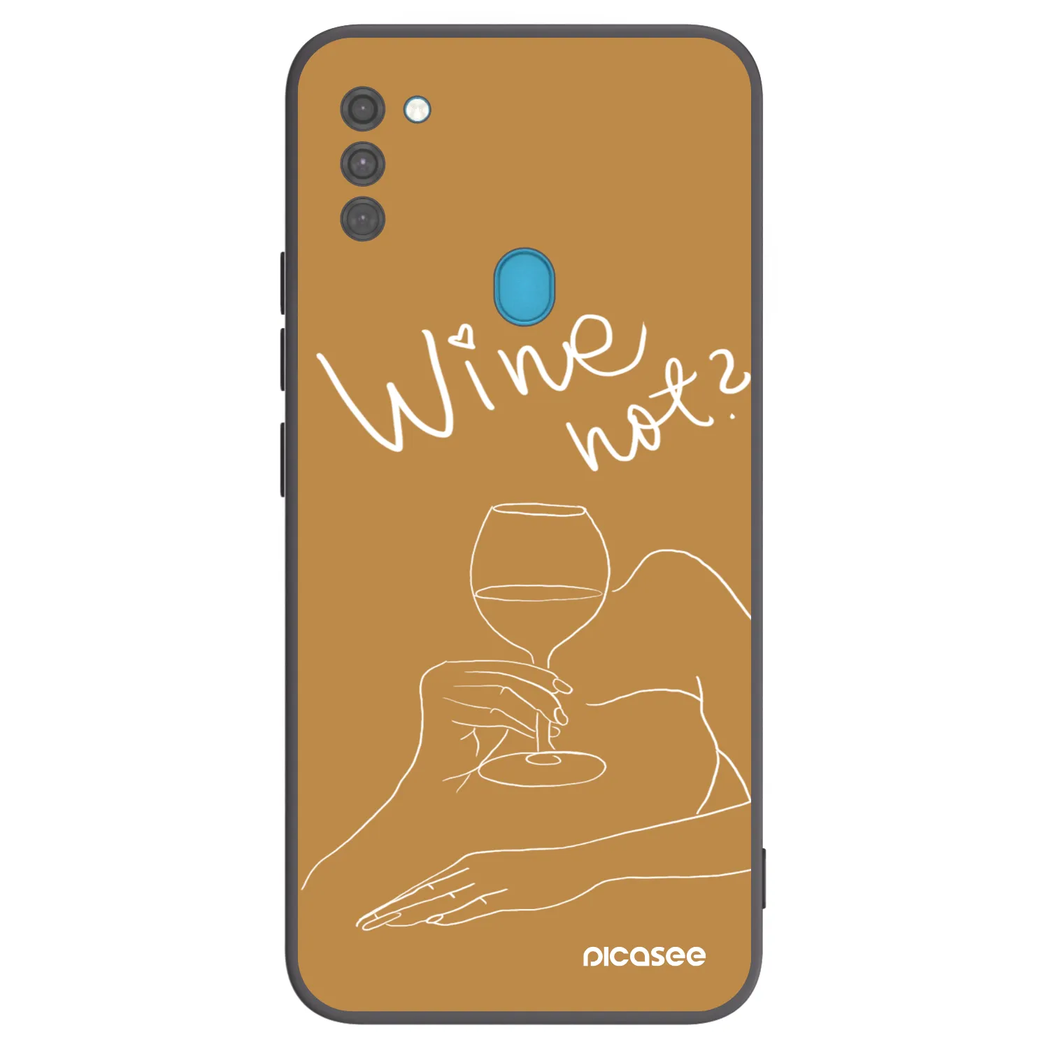 Picasee crna silikonska maskica za Samsung Galaxy M11 - Wine not