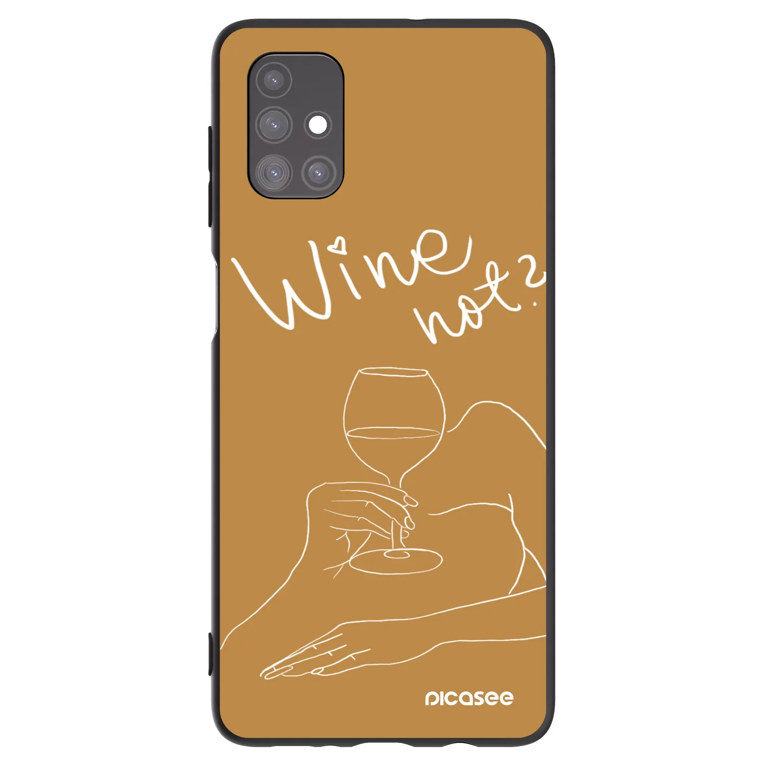 Picasee crna silikonska maskica za Samsung Galaxy M51 M515F - Wine not