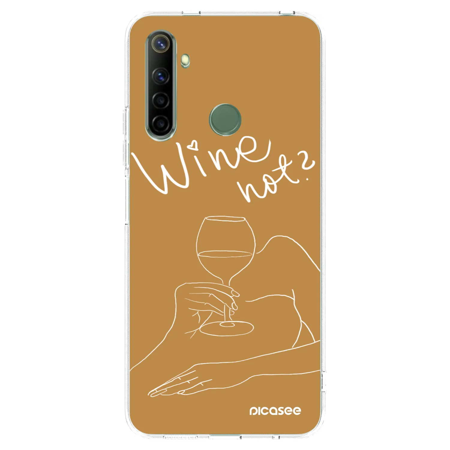 Picasee silikonska prozirna maskica za Realme 6i - Wine not