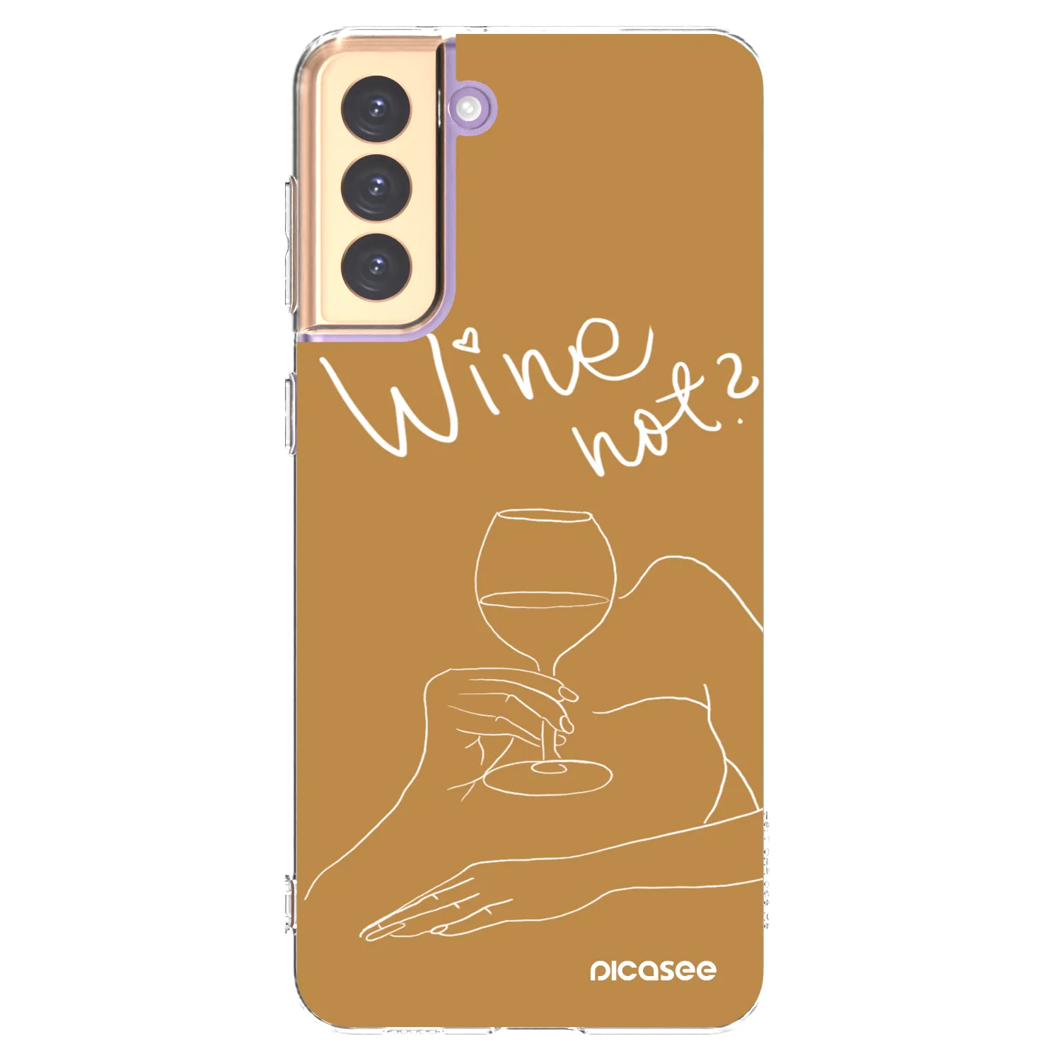 Picasee silikonska prozirna maskica za Samsung Galaxy S21+ 5G G996F - Wine not