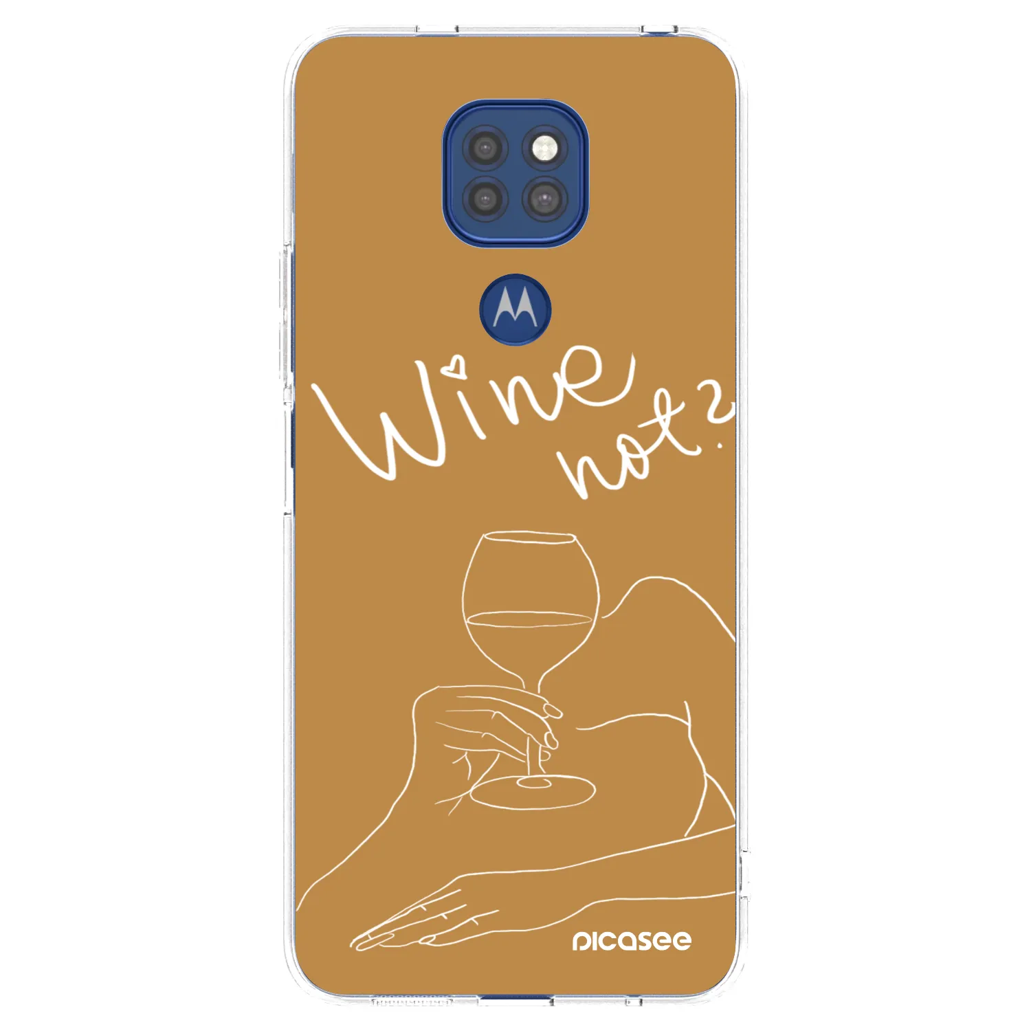 Picasee silikonska prozirna maskica za Motorola Moto G9 Play - Wine not