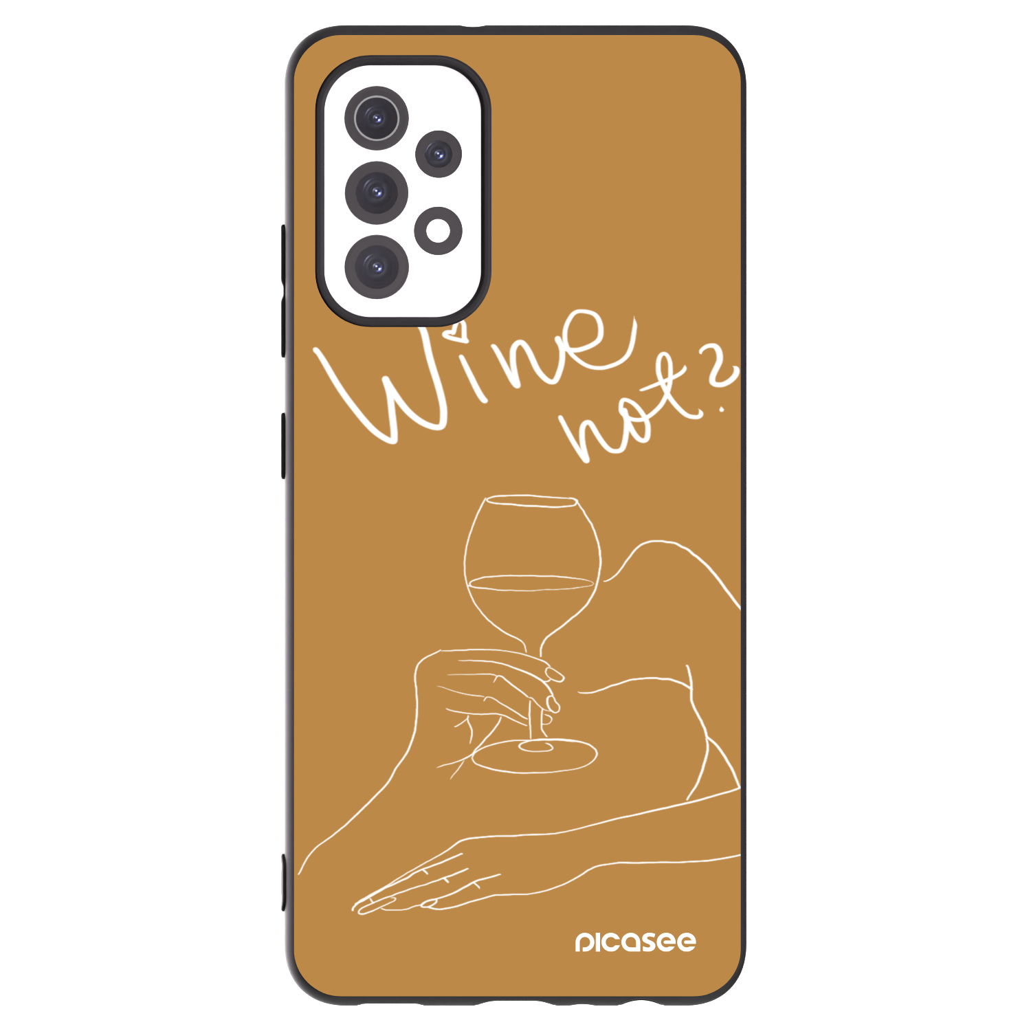 Picasee crna silikonska maskica za Samsung Galaxy A32 5G A326B - Wine not