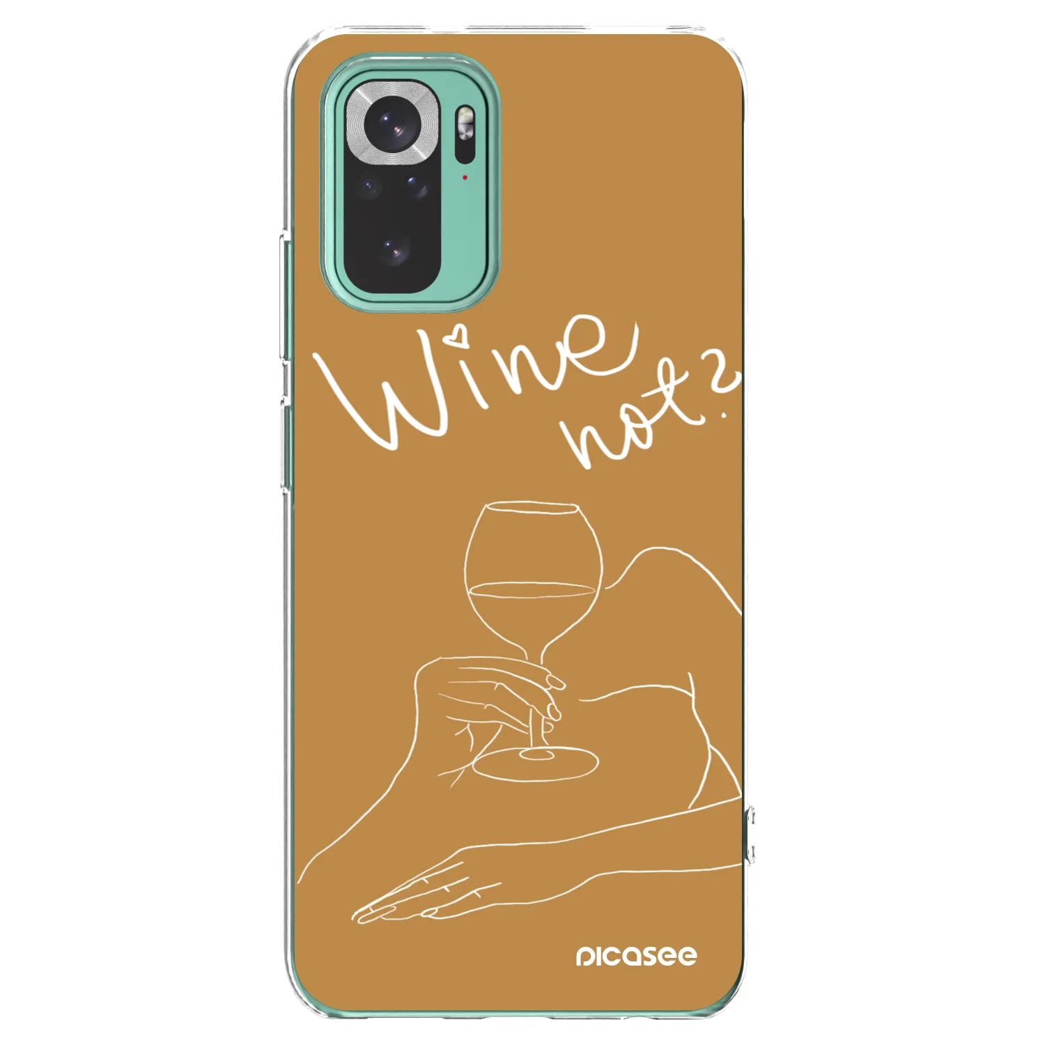 Picasee silikonska prozirna maskica za Xiaomi Redmi Note 10 Pro - Wine not