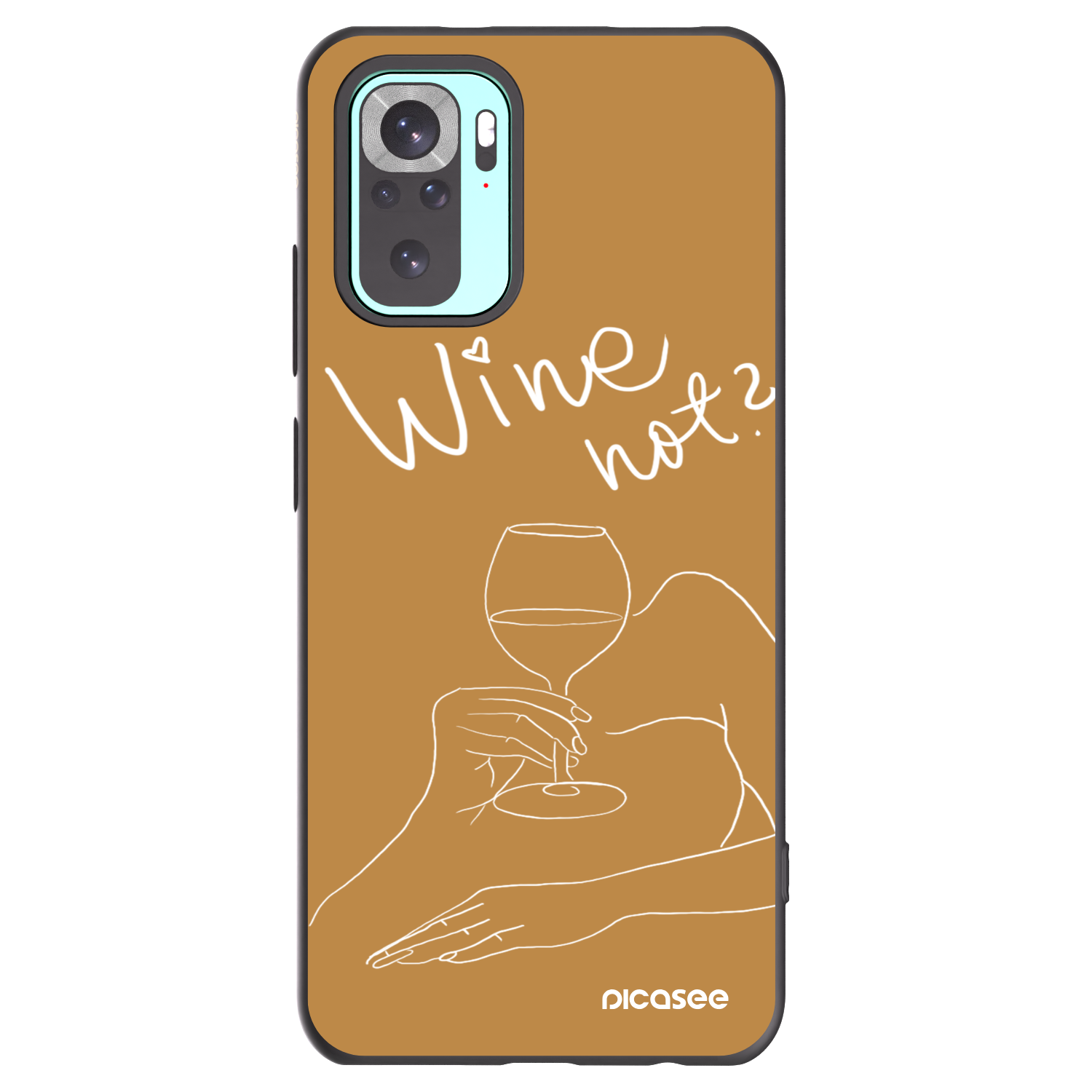 Picasee crna silikonska maskica za Xiaomi Redmi Note 10 Pro - Wine not