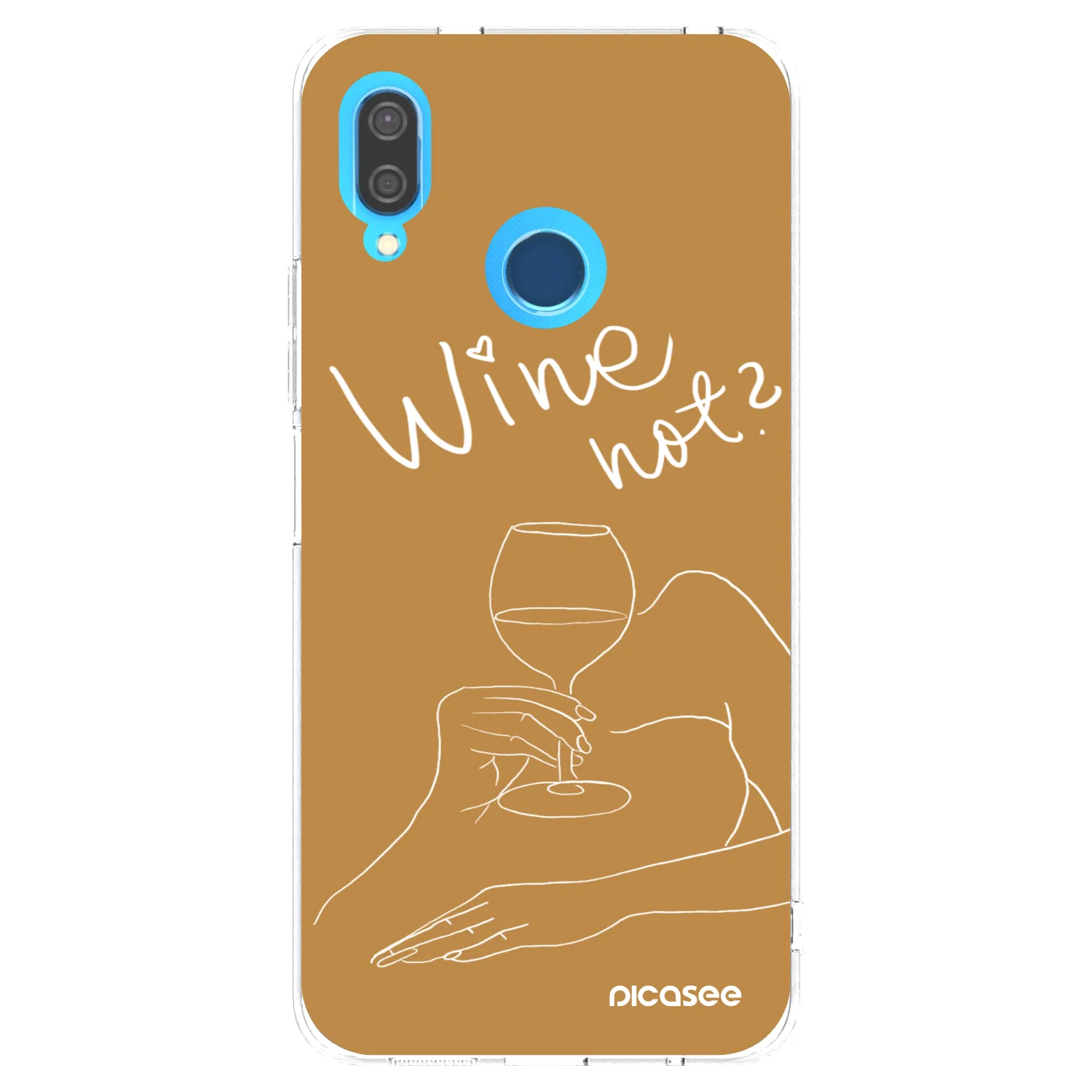 Picasee silikonska prozirna maskica za Huawei P20 Lite - Wine not