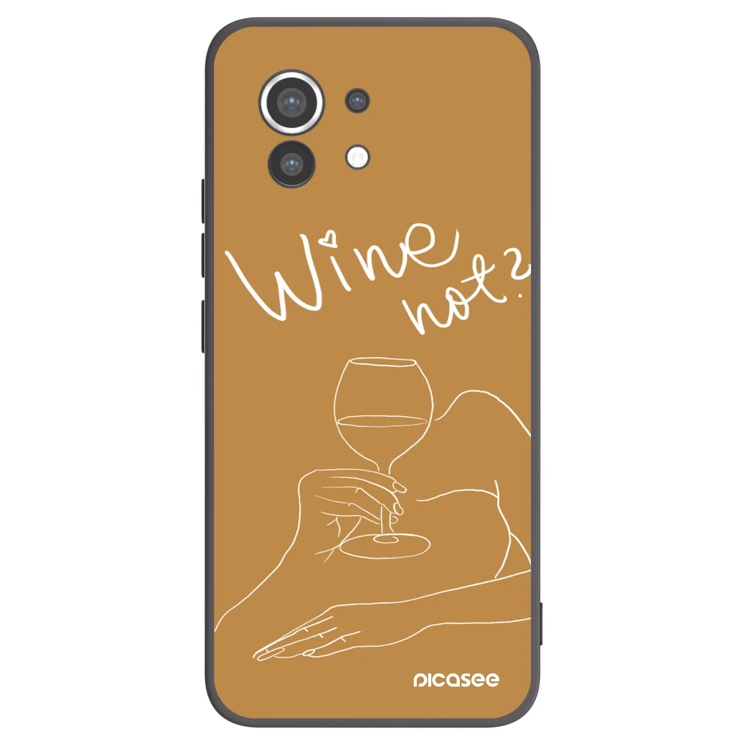 Picasee crna silikonska maskica za Xiaomi Mi 11 - Wine not