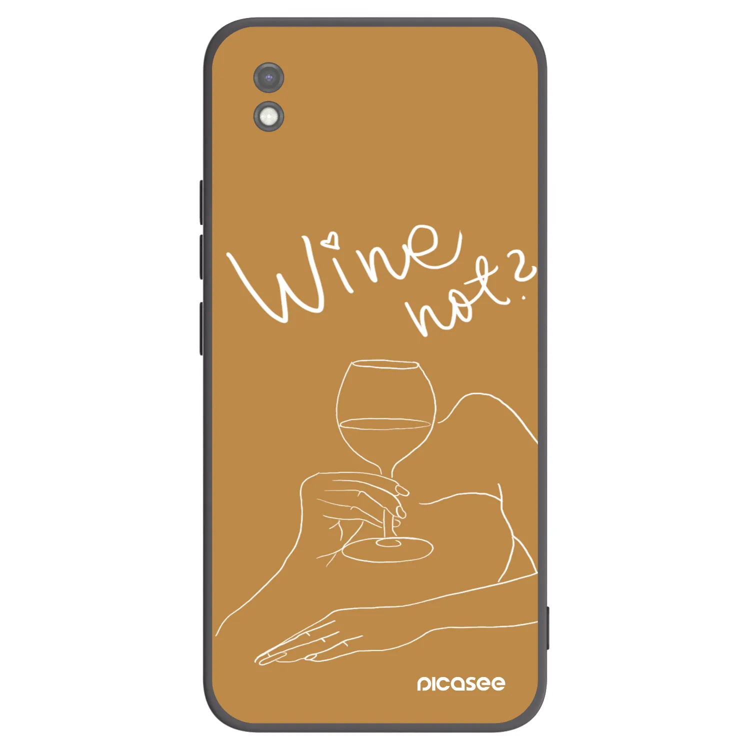 Picasee crna silikonska maskica za Xiaomi Redmi 9AT - Wine not
