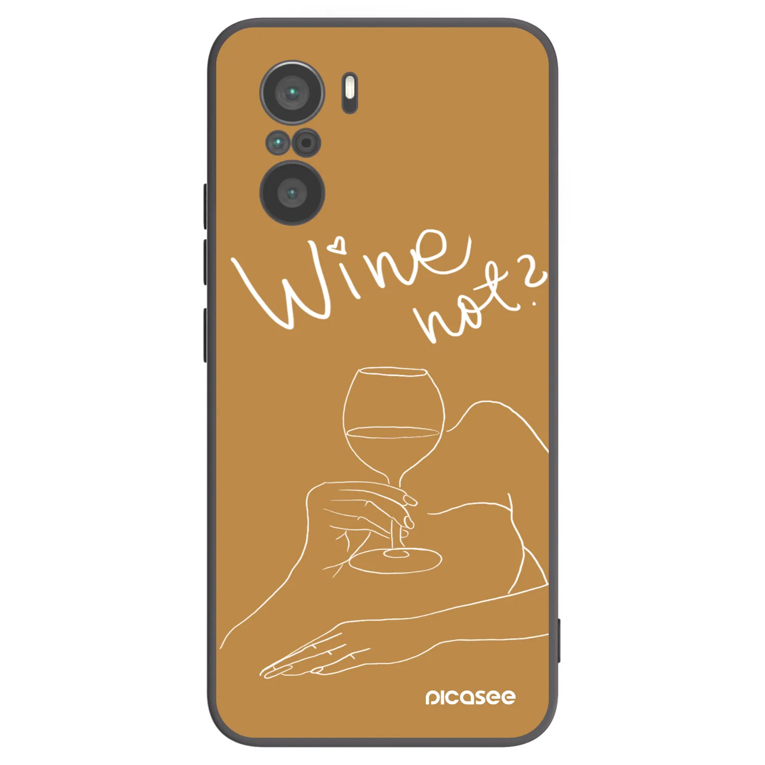 Picasee crna silikonska maskica za Xiaomi Poco F3 - Wine not