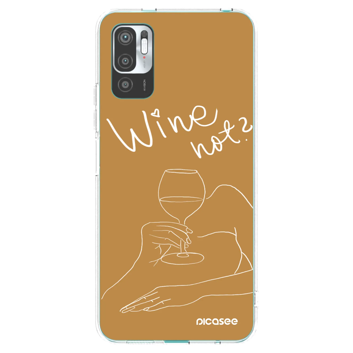 Picasee silikonska prozirna maskica za Xiaomi Redmi Note 10 5G - Wine not