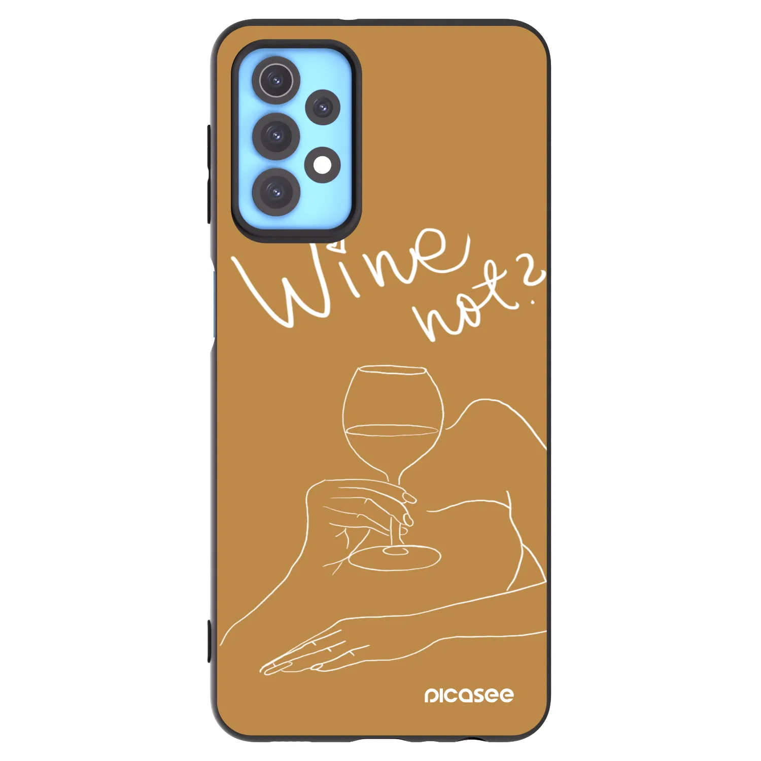 Picasee crna silikonska maskica za Samsung Galaxy A32 4G SM-A325F - Wine not