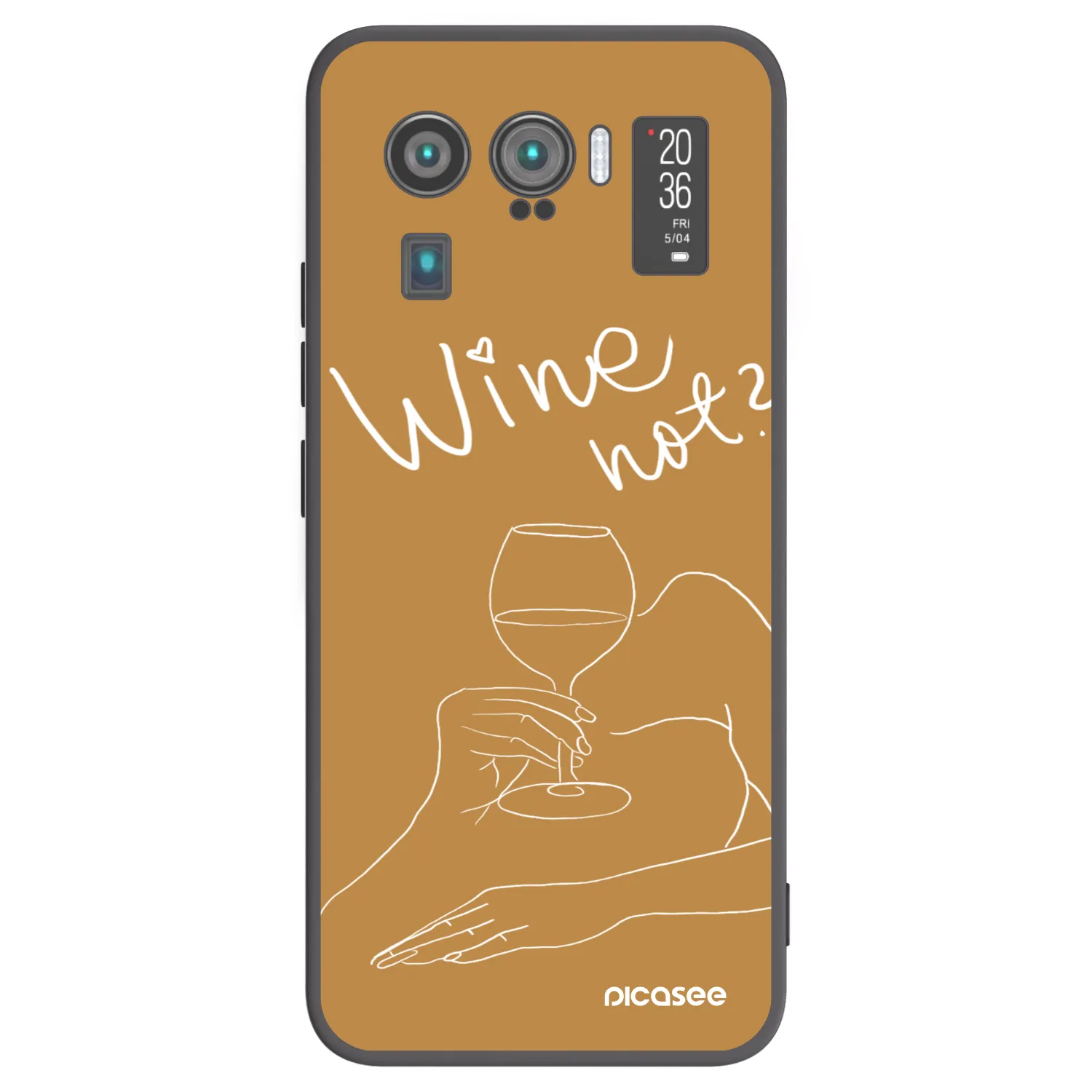 Picasee crna silikonska maskica za Xiaomi Mi 11 Ultra - Wine not