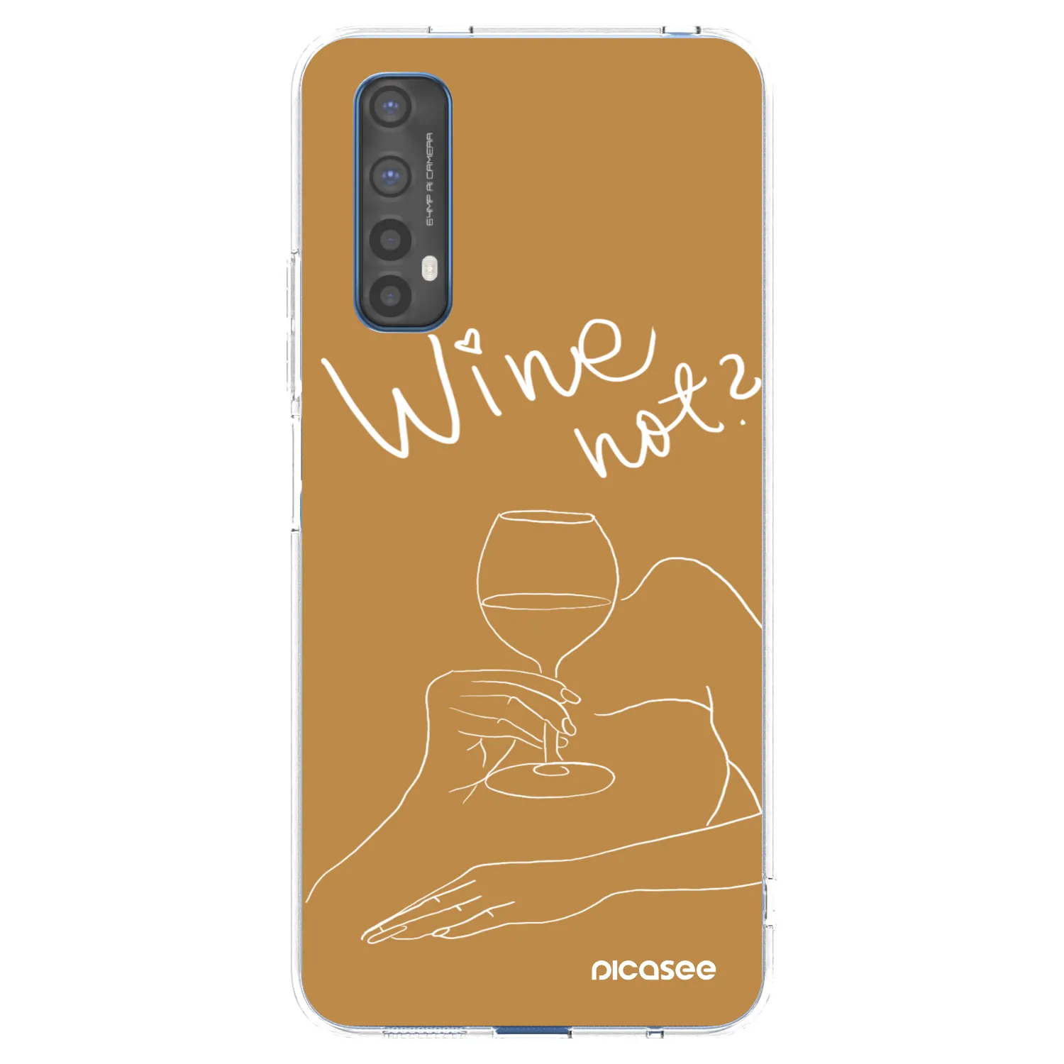 Picasee silikonska prozirna maskica za Realme 7 - Wine not