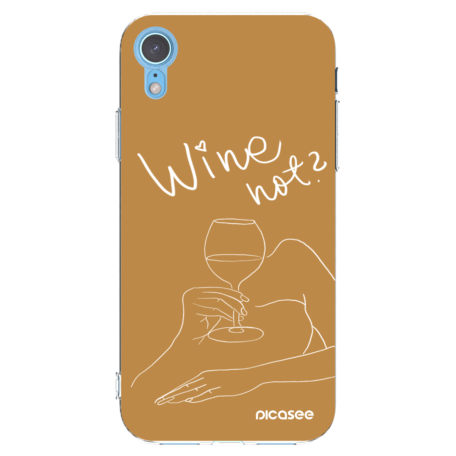 Picasee silikonska prozirna maskica za Apple iPhone XR - Wine not