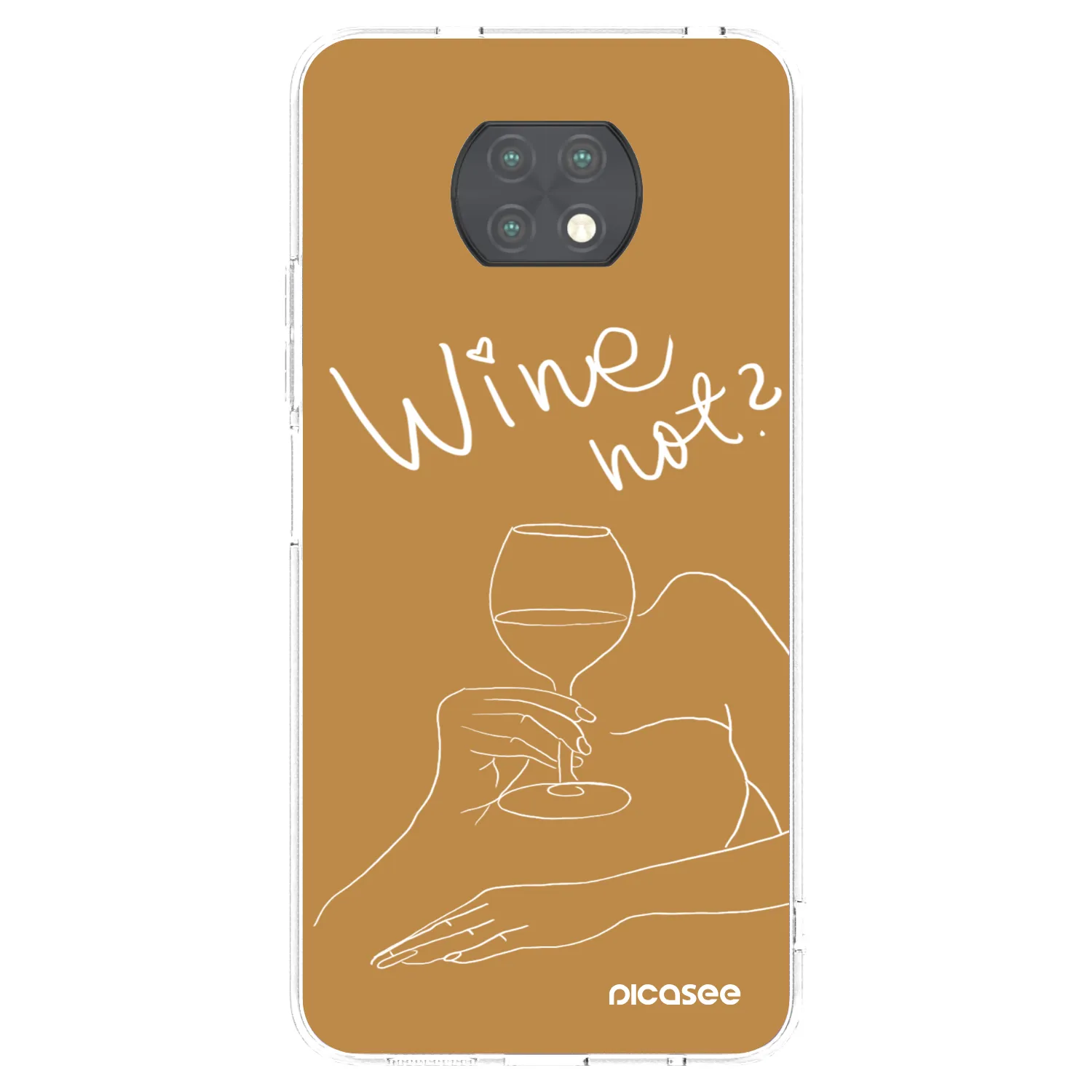 Picasee silikonska prozirna maskica za Xiaomi Redmi Note 9T - Wine not