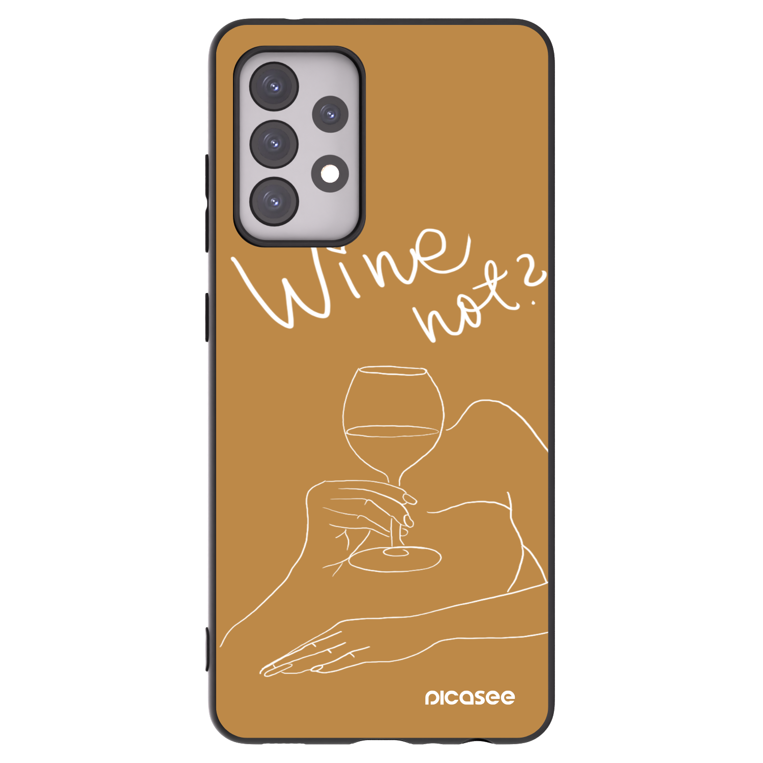 Picasee crna silikonska maskica za Samsung Galaxy A52s 5G A528B - Wine not