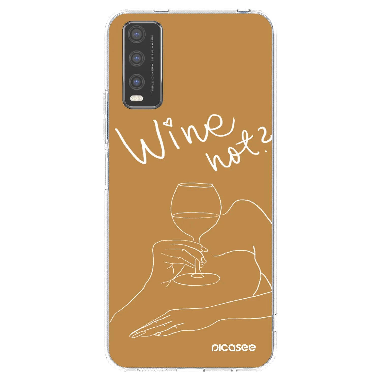 Picasee silikonska prozirna maskica za Vivo Y20s - Wine not