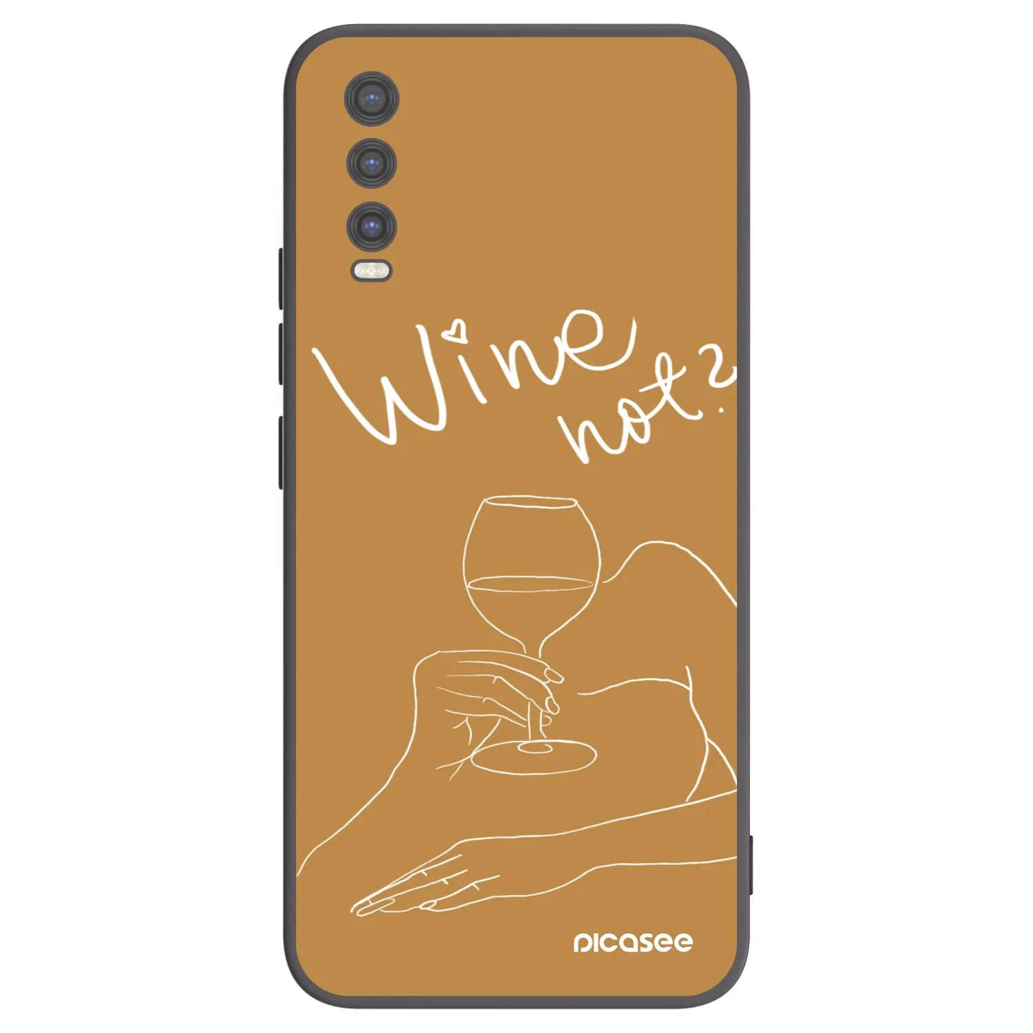 Picasee crna silikonska maskica za Vivo Y20s - Wine not