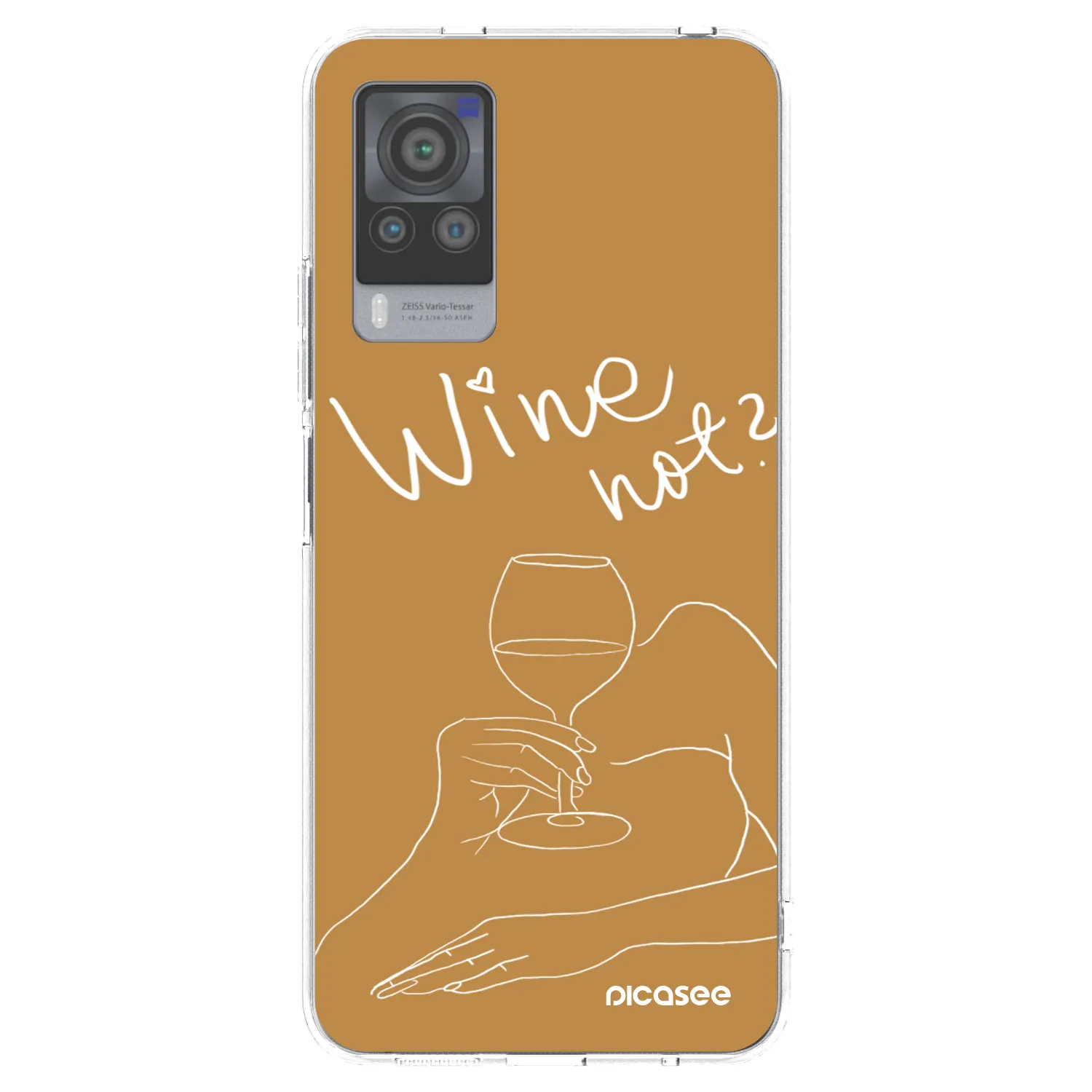 Picasee silikonska prozirna maskica za Vivo X60 Pro 5G - Wine not