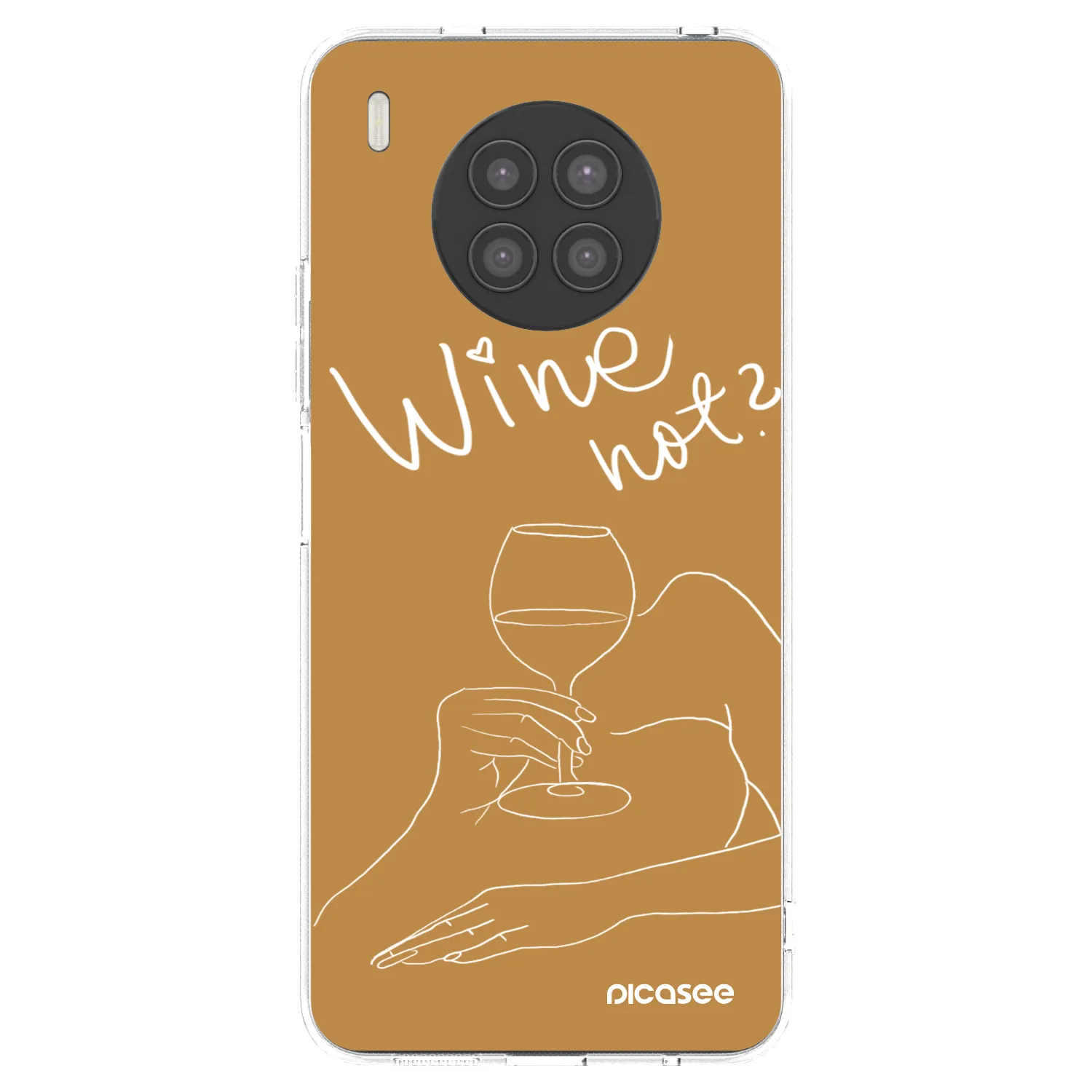 Picasee silikonska prozirna maskica za Huawei Nova 8i - Wine not