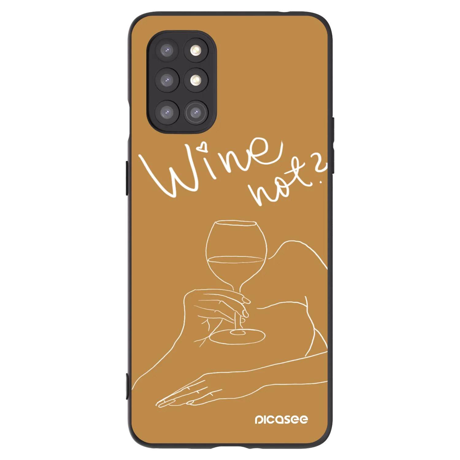 Picasee crna silikonska maskica za OnePlus 8T - Wine not