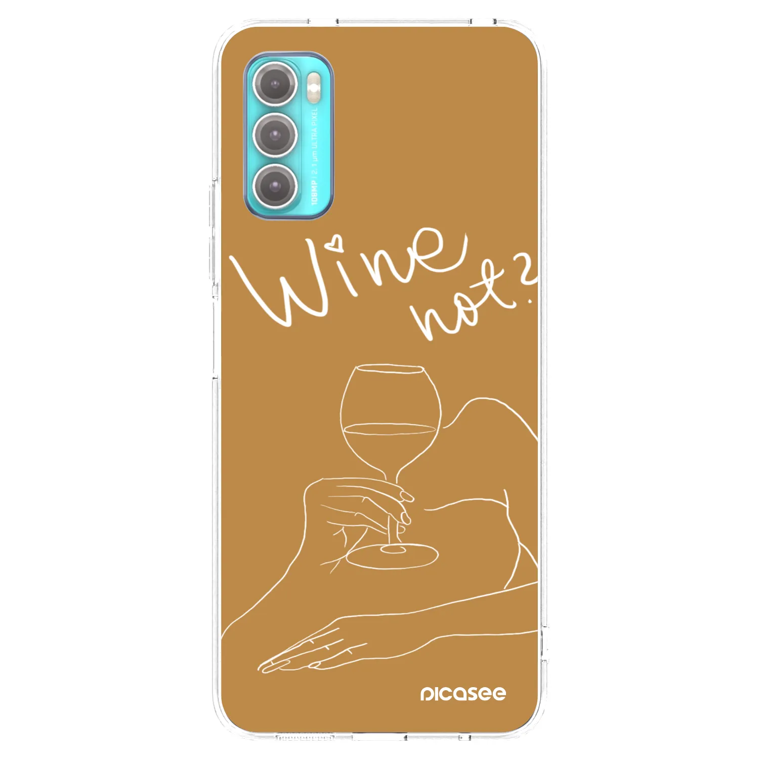 Picasee silikonska prozirna maskica za Motorola Moto G60 - Wine not