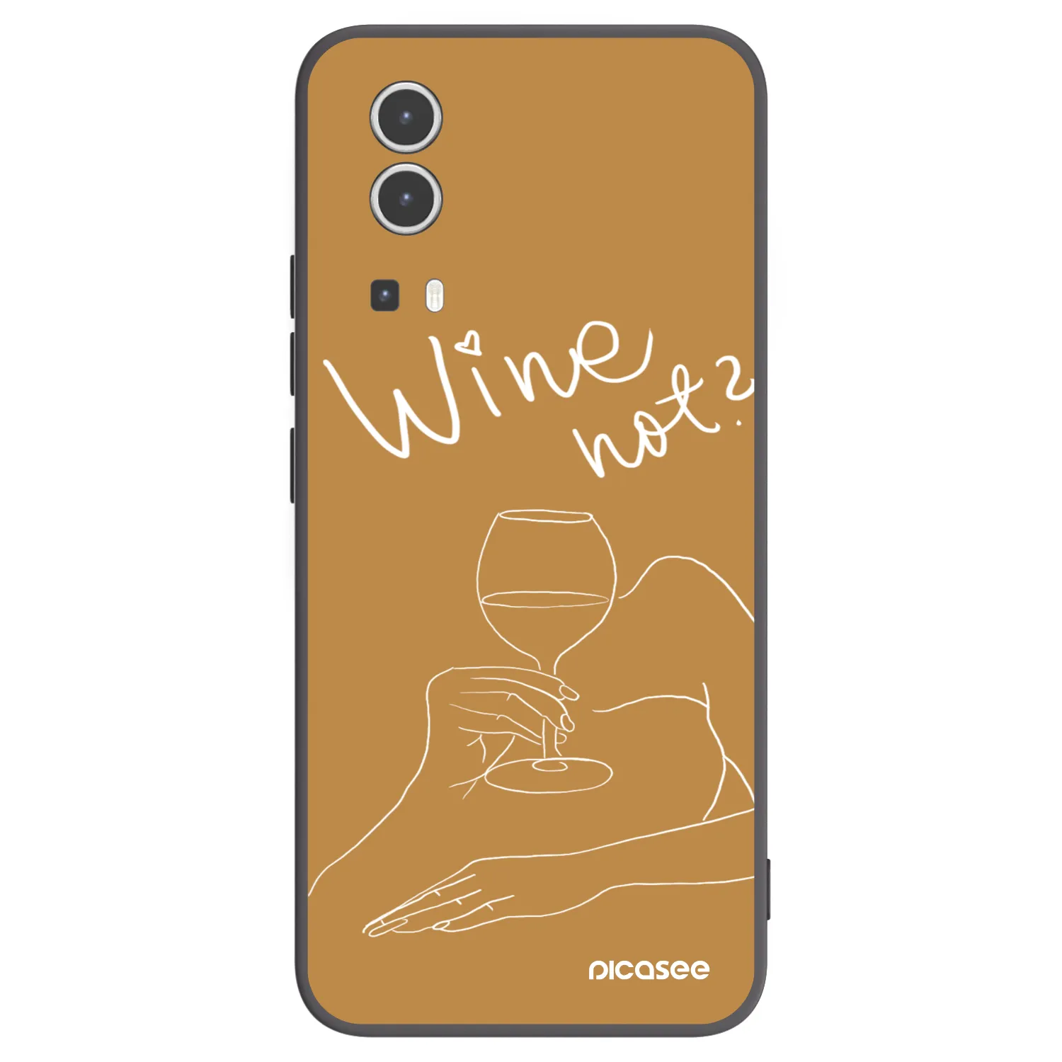 Picasee crna silikonska maskica za Vivo Y72 5G - Wine not